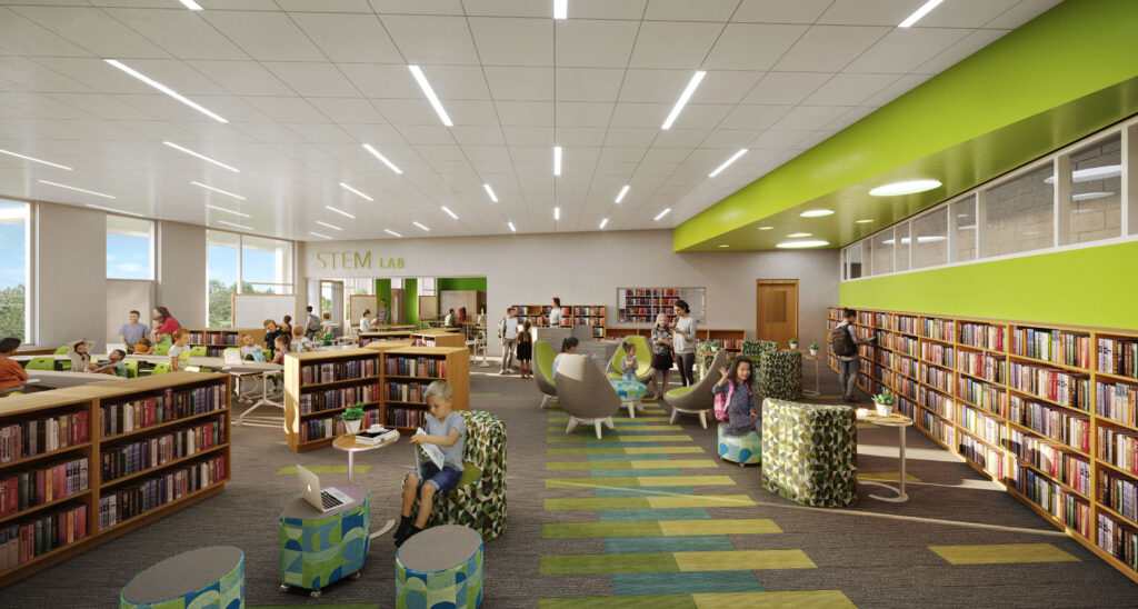 elementary school library rendering|elementary school rendering|elementary school exterior rendering||||