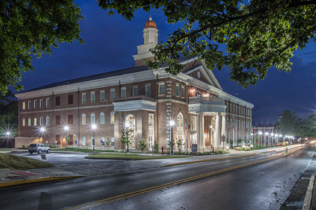 higher education building at nighttime|higher education meeting table space|higher education building coffee shop|higher education honors college interior design||||||