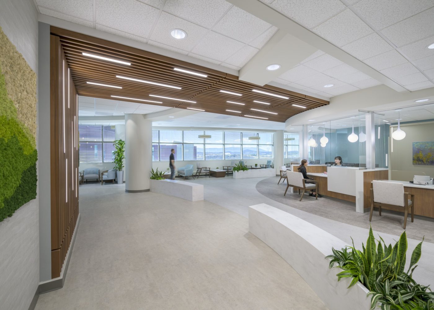 Interior design image of Augusta Health Outpatient Clinic in Fishersville, VA by Jeffrey Sauers of CPI Productions