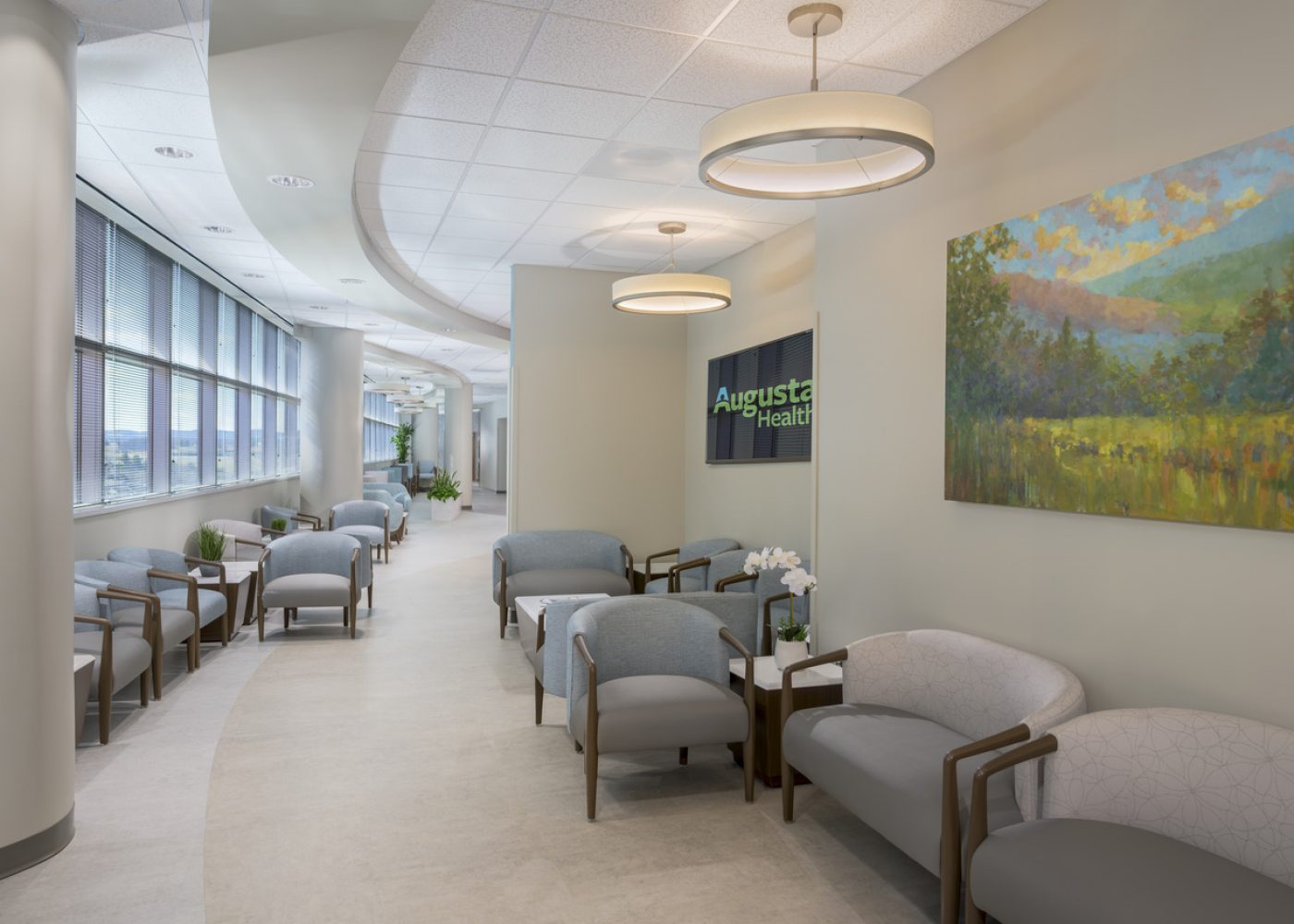 Interior design image of Augusta Health Outpatient Clinic in Fishersville, VA by Jeffrey Sauers of CPI Productions