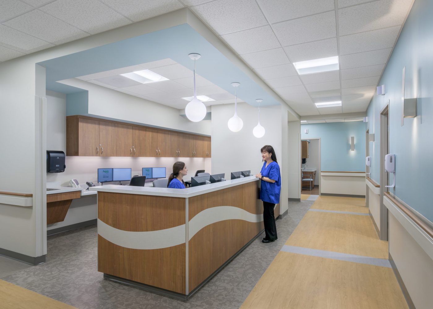 Interior design image of Augusta Health Outpatient Clinic in Fishersville, VA by Jeffrey Sauers of CPI Productions