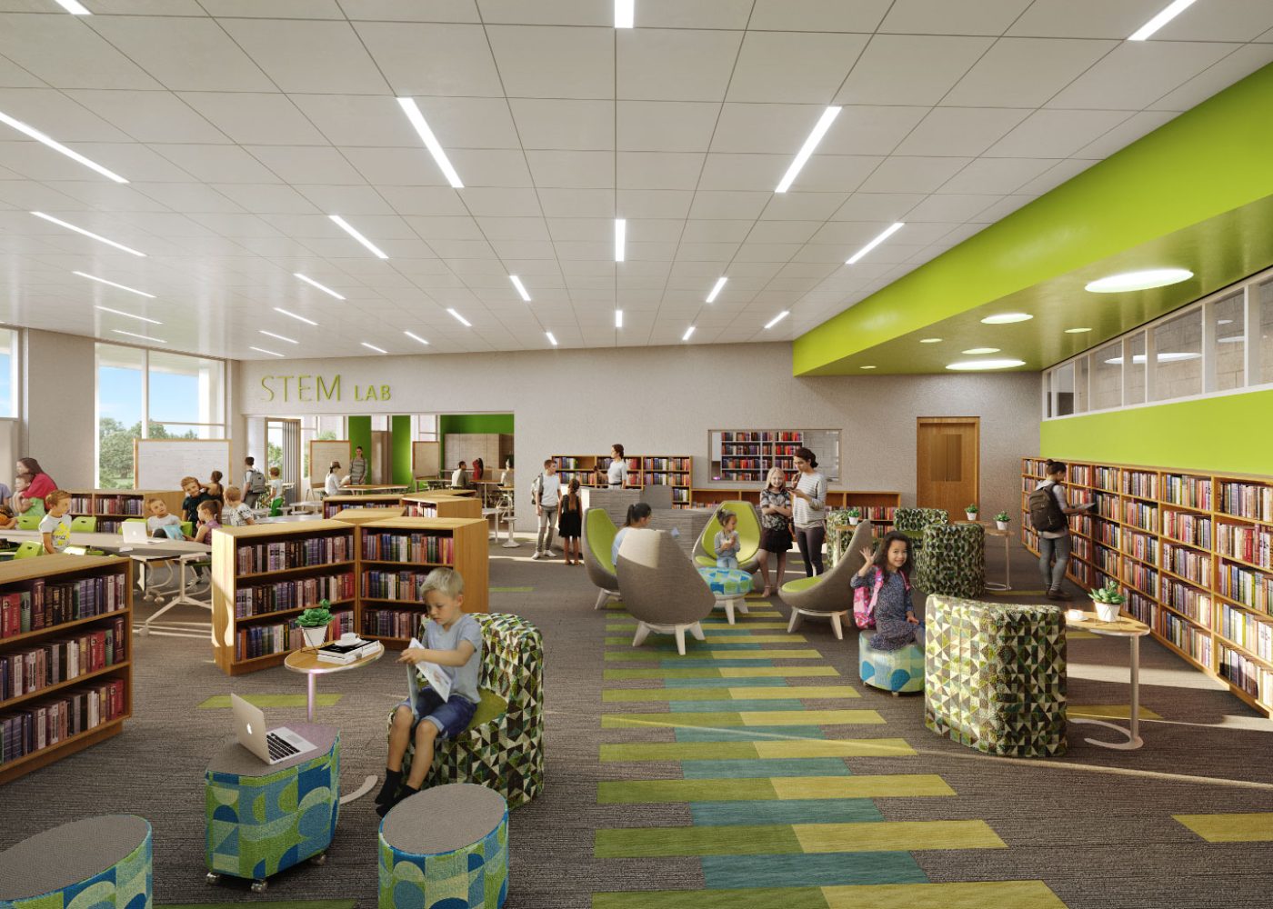 elementary school library rendering|elementary school rendering|elementary school exterior rendering||||