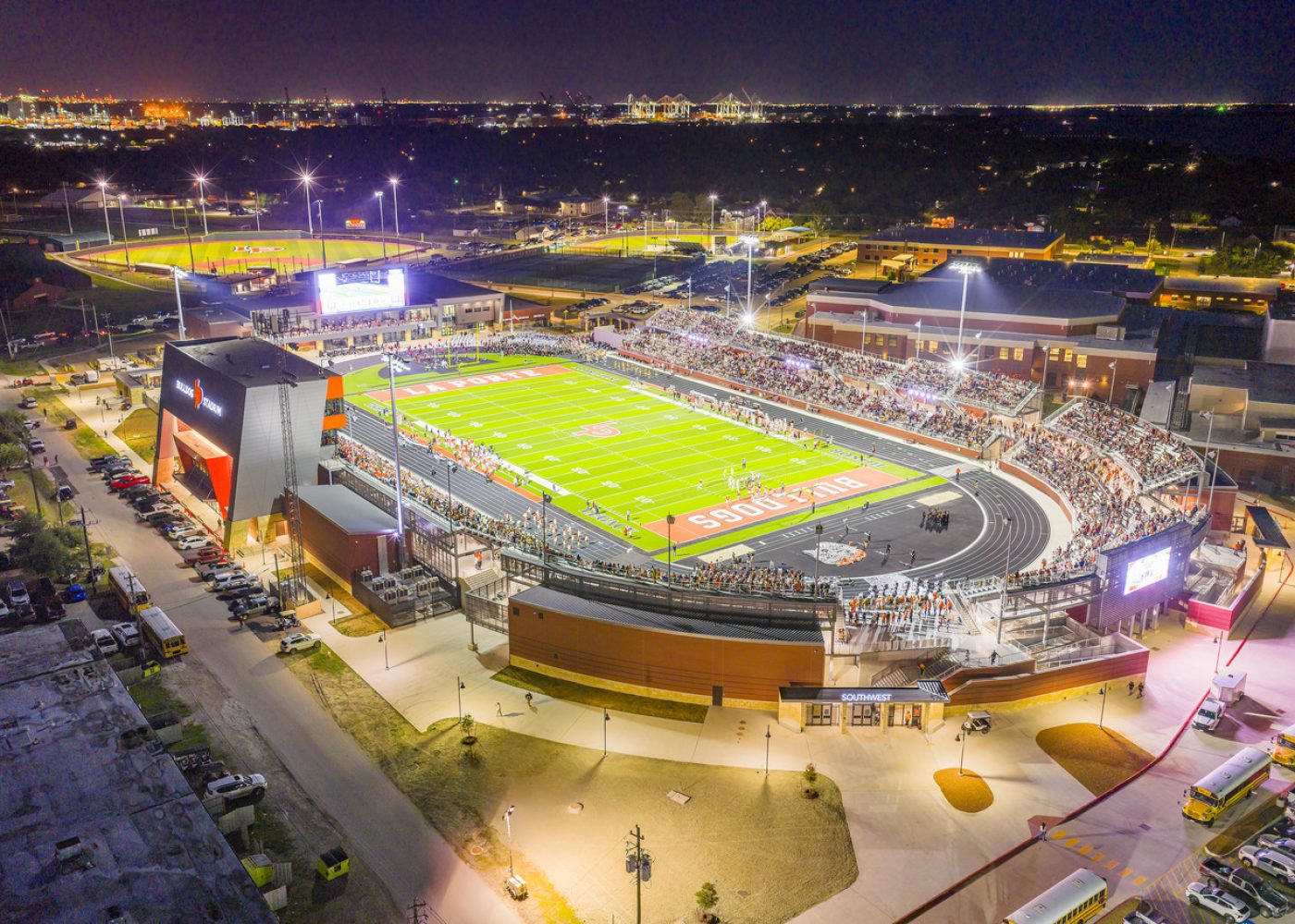 La Porte Bulldog Stadium - Aerials - La Porte, TX 082925