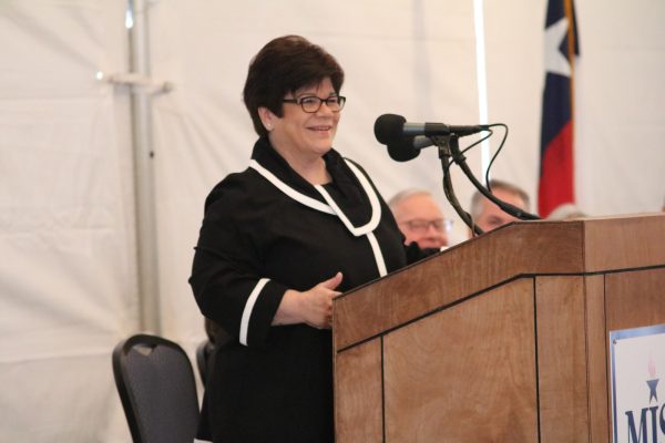 Holly Speaking at Sarah K Jandrucko Academy for Early Learners Ribbon Cutting Event