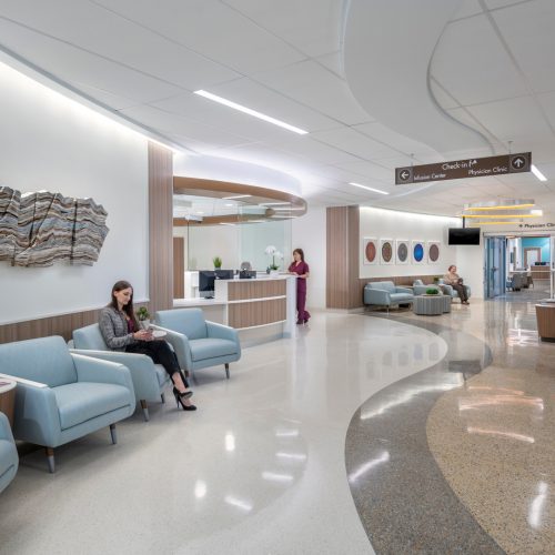 Interior photo of Inova Schar Cancer Institute at Inova Loudoun Hospital by Jeffrey Sauers of CPI Productions