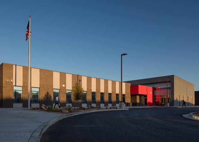 The main entrance to Jenkins Elementary School in Las Vegas, NV.