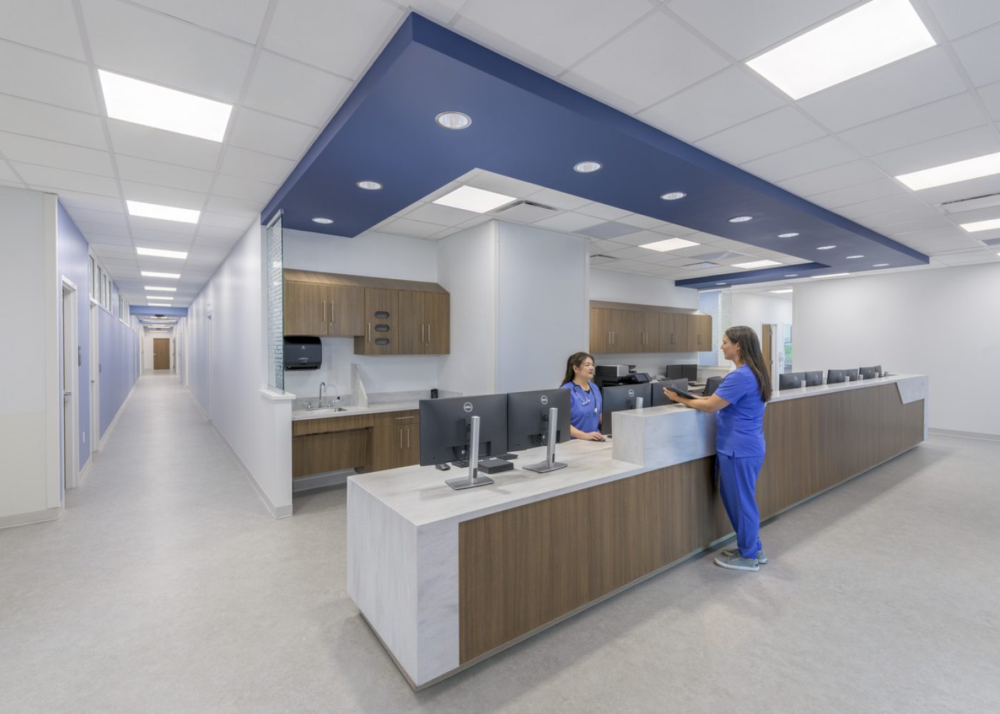 Interior design image of Mary Washington Hospital Tompkins Martin Plaza 4th Floor in Fredericksburg VA by Jeffrey Sauers of CPI Productions
