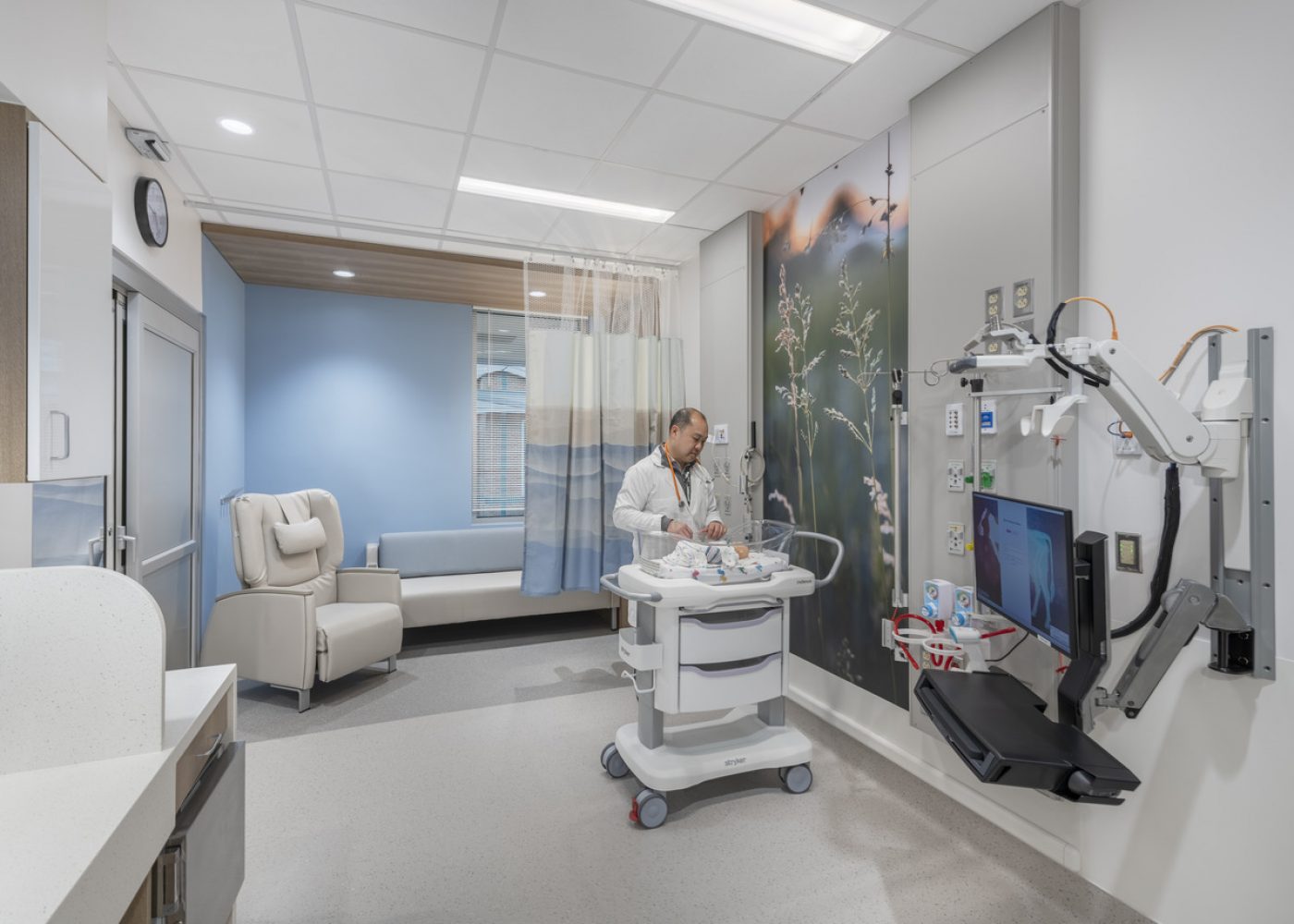 Interior design image of Mary Washington Hospital NICU in Fredericksburg VA by Carson King of CPI Productions