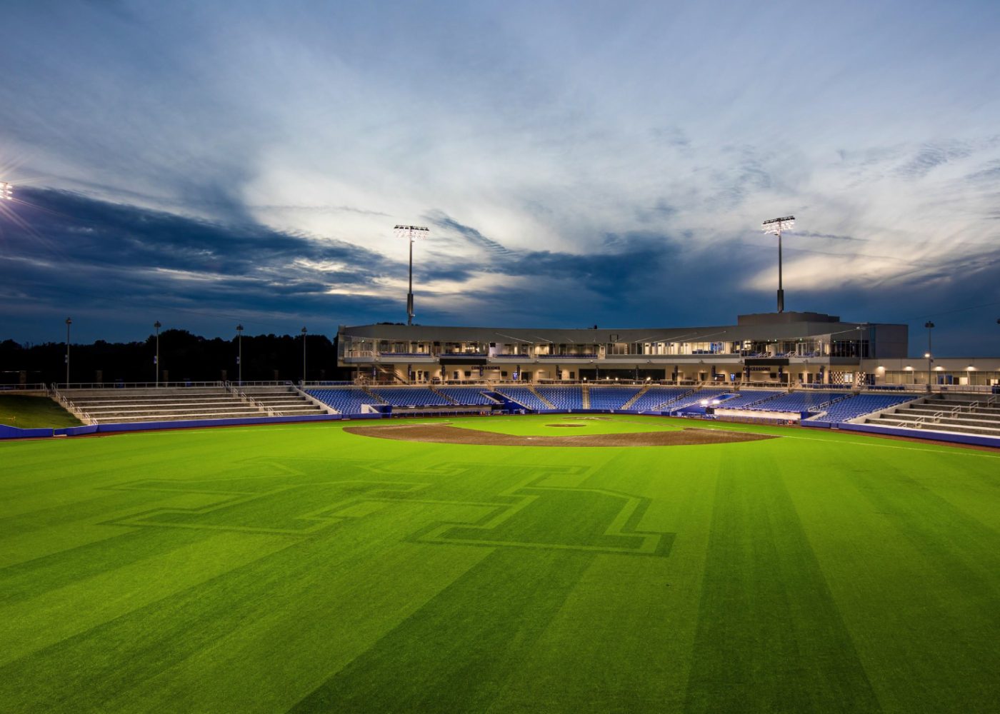 college baseball stadium in the evening|college baseball exercise training room|college baseball club area|college baseball stadium press box|college baseball stadium club seating front desk|college baseball team sofa chairs|college baseball locker room||||||||||||