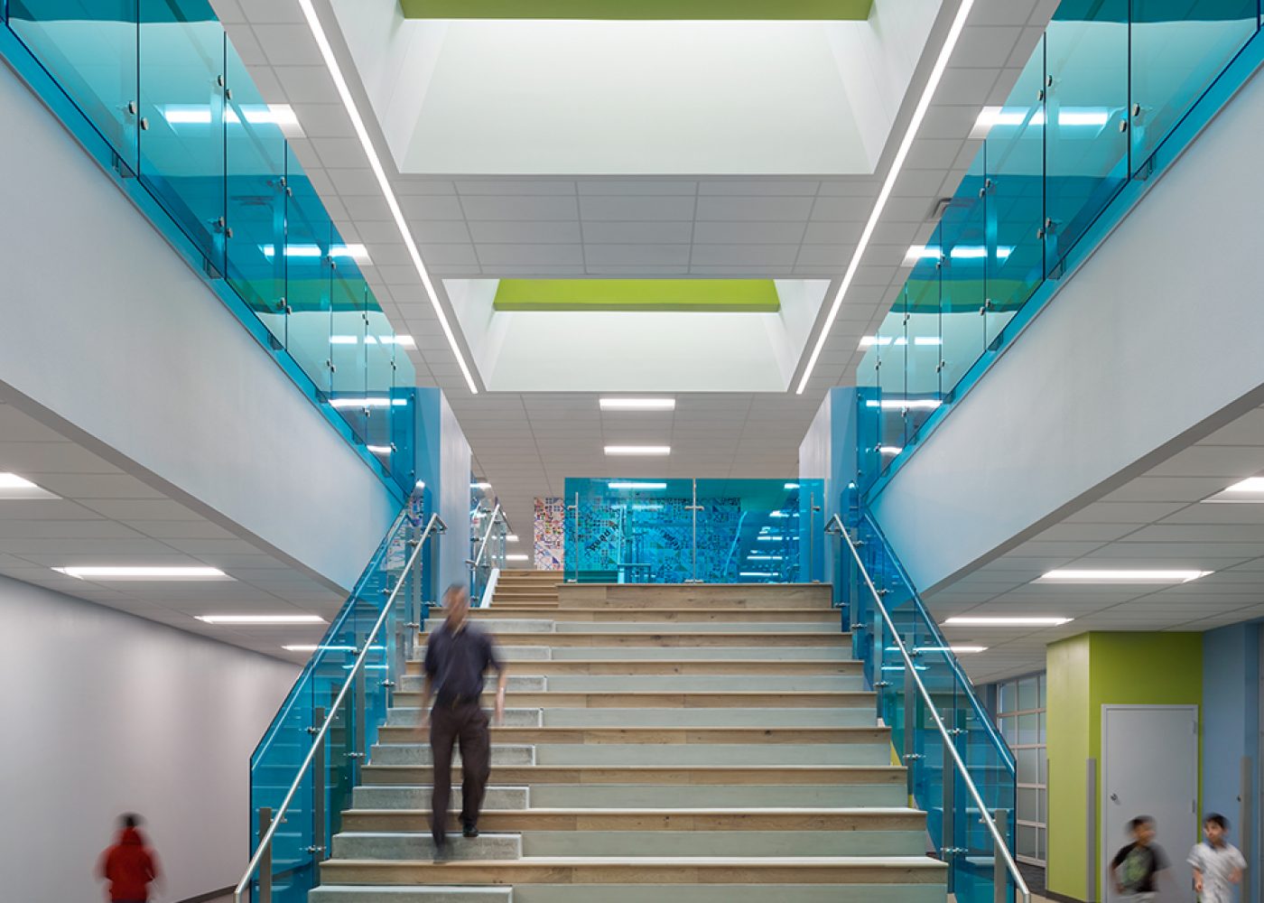 The stairway at Ullom Elementary School in Las Vegas, NV.