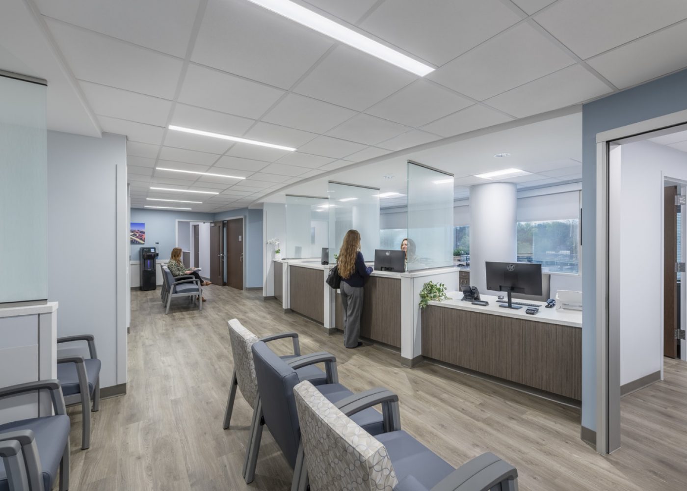 Interior image of Virginia Hospital Center 6th Floor Primary Care in Shirlington VA by Carson King of CPI Productions