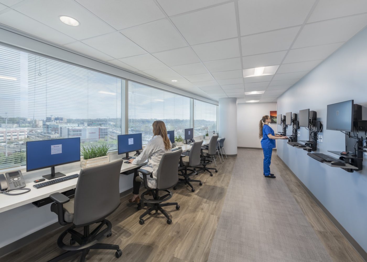 Interior image of Virginia Hospital Center 6th Floor Primary Care in Shirlington VA by Carson King of CPI Productions