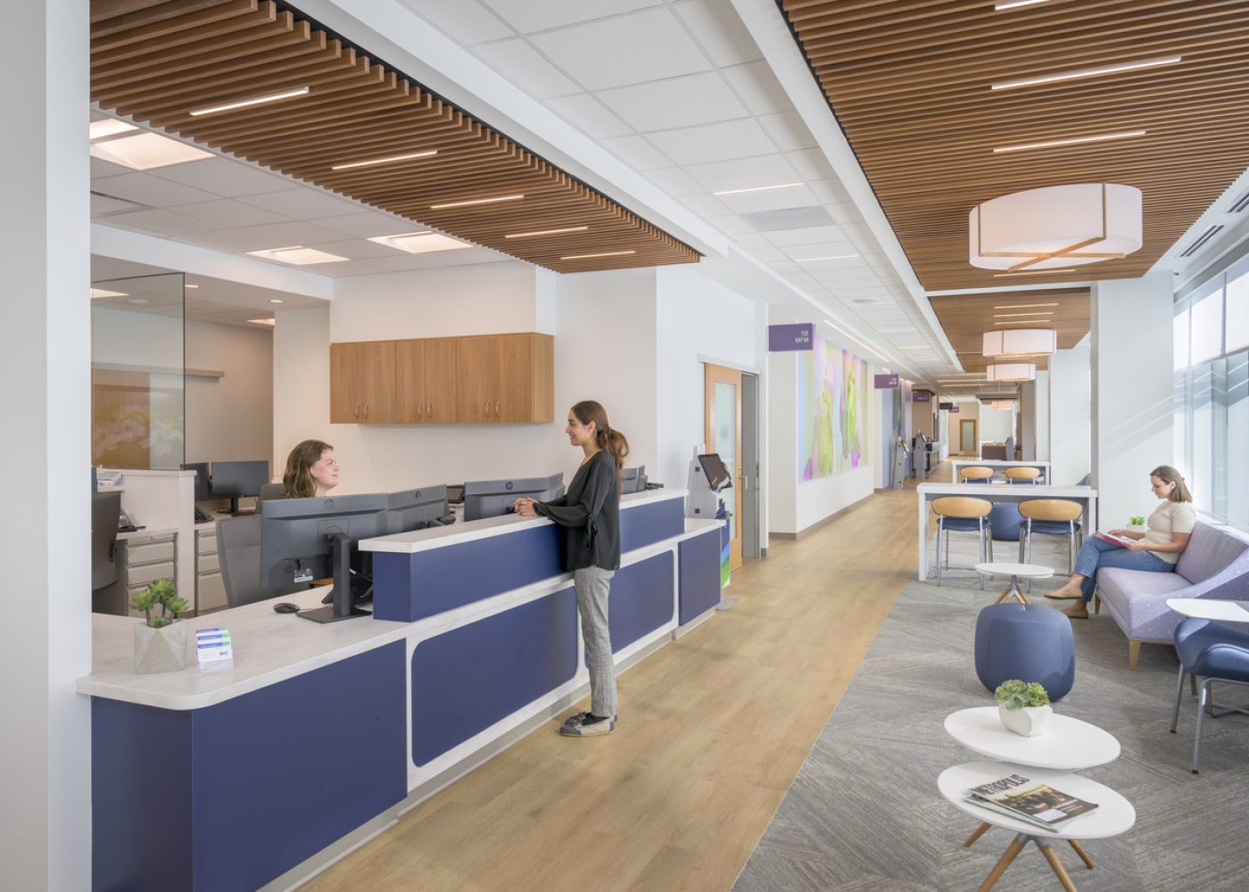 Interior image of Virginia Hospital Center Women's Outpatient Pavilion in Arlington VA by Jeffrey Sauers of CPI Productions