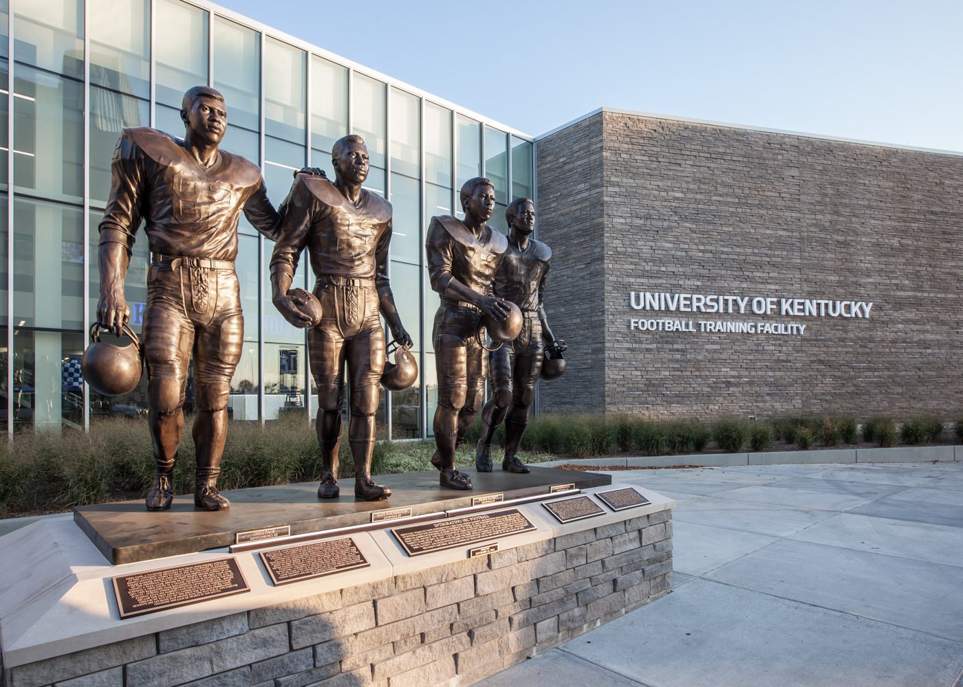 college football outdoor exterior and statue|college football athletic training room|college football team locker room|college football auditorium video room|college football locker room|college football team weight training room|college football team weight training room||||||||||||